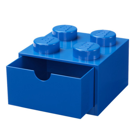 Tiroir bureau 4 plots lego bleu