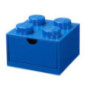 Tiroir bureau 4 plots lego bleu