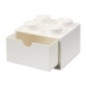 Tiroir bureau 4 plots lego blanc