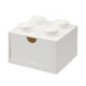 Tiroir bureau 4 plots lego blanc