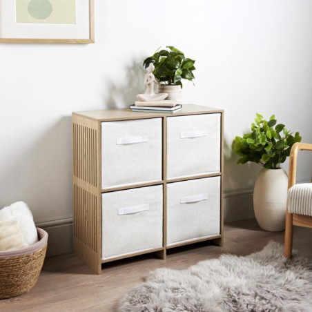 Meuble 4 cubes/4 panieres