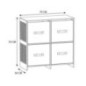 Meuble 4 cubes/4 panieres elowen