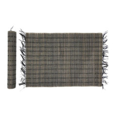 Set de table taupe et noir x2