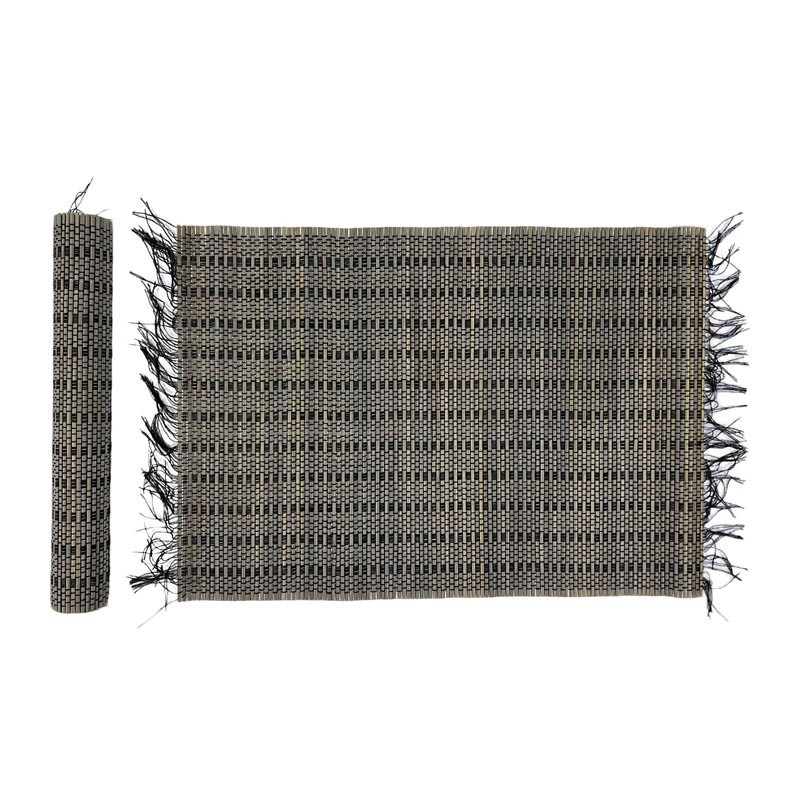 Set de table taupe et noir x2