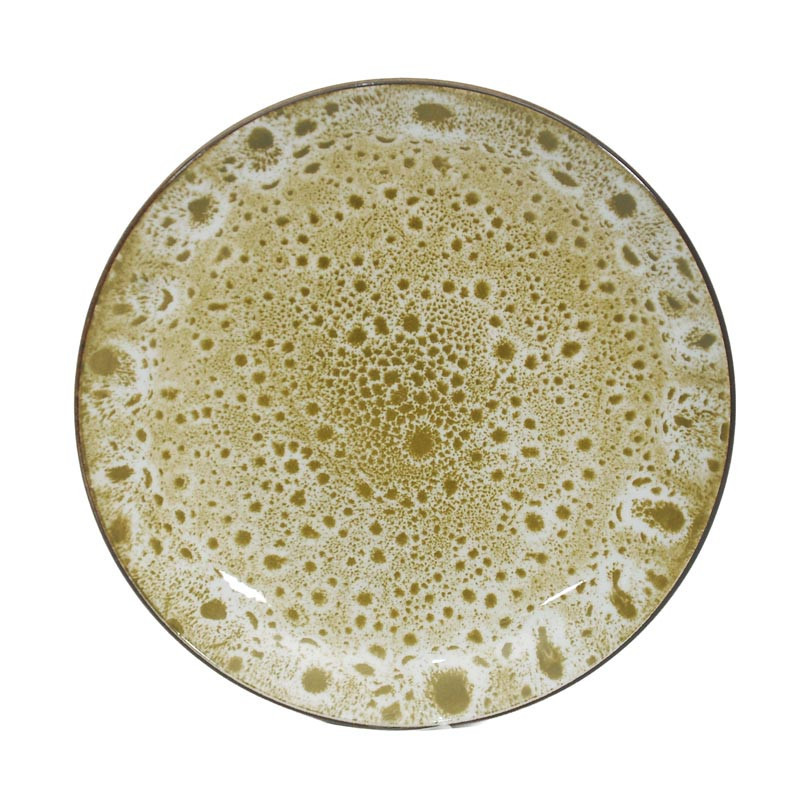 Assiette dessert creme tachete