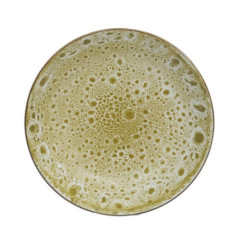 Assiette creuse creme tachete