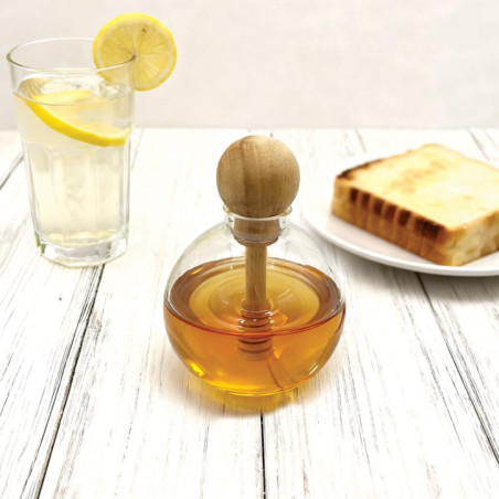 Pot a miel en verre anse boule