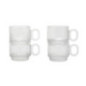 Lot de 4 tasses en verre motifs
