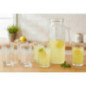 Pichet en verre 1.1l et 6 verres