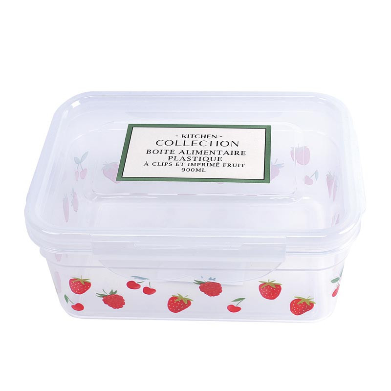 Boite alimentaire plastique clip