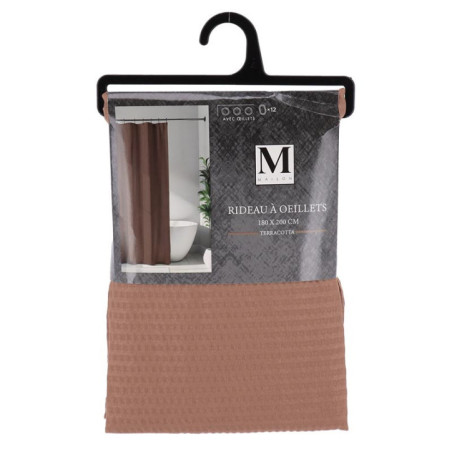 Rideau de douche unicolor terra