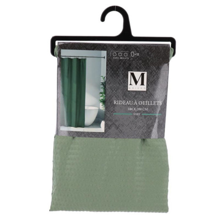 Rideau de douche unicolor vert