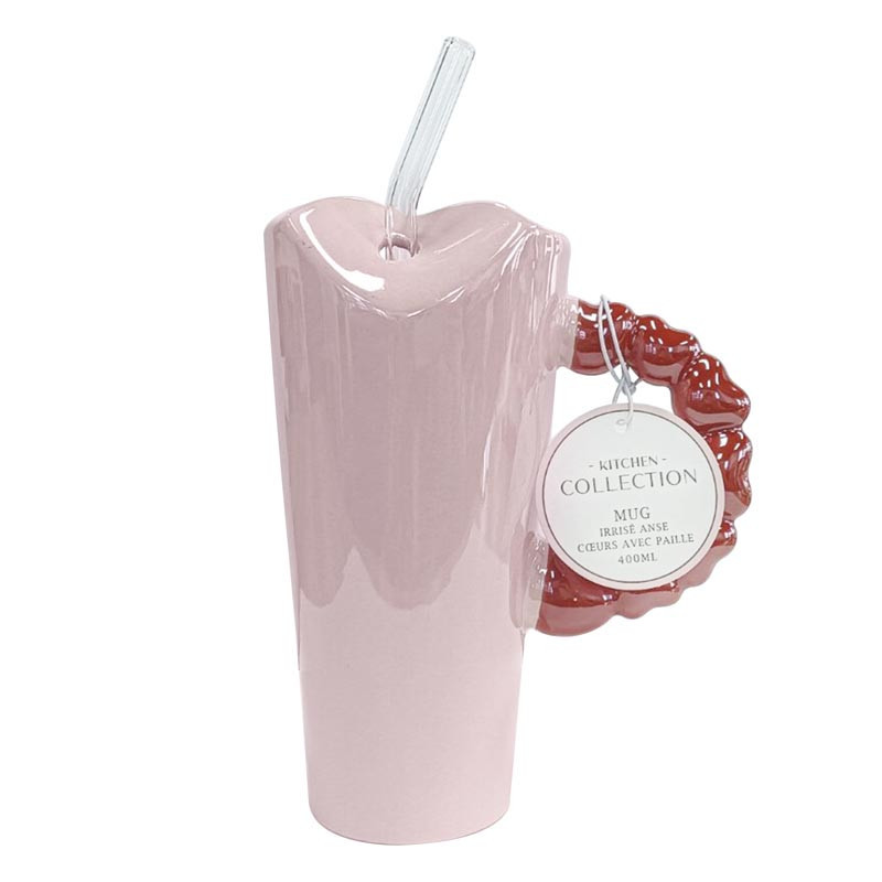 Mug anse coeur irrise