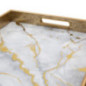 Plateau rectangle mabre blanc