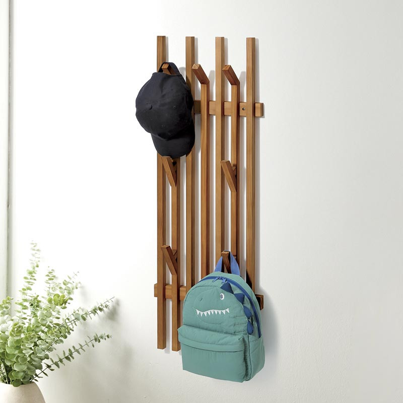 Porte manteau mural finition boi