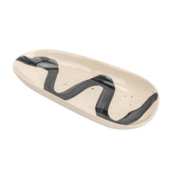 Plat de service motif zigzag