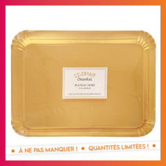 Plateau dore 35x45cm x3