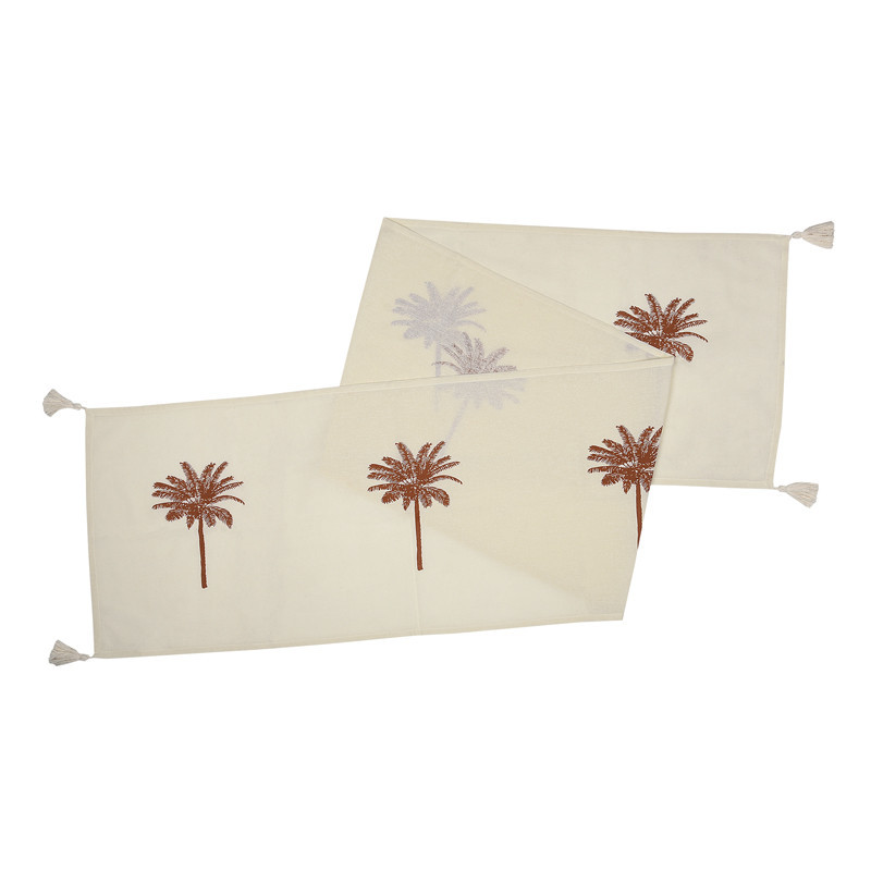 Chemin de table motifs palmier