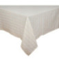 Nappe rayee beige et blanc