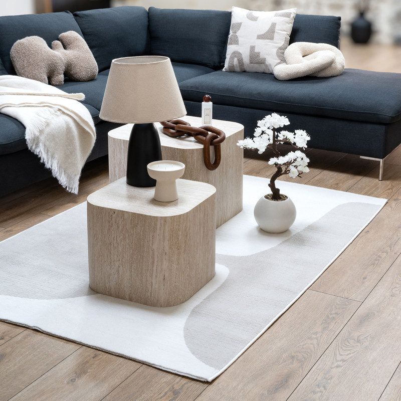 Tapis nantes noir et blanc 150x2