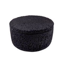 Bougie ciment noir couvercle