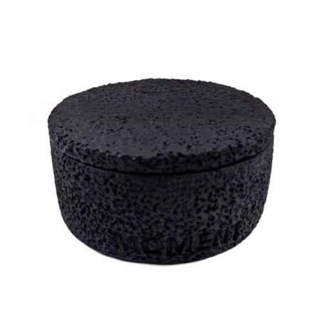 Bougie ciment noir couvercle