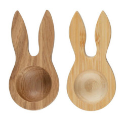 Lot de 2 coquetiers lapin en bam