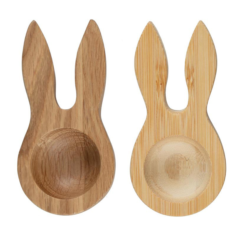 Lot de 2 coquetiers lapin en bam