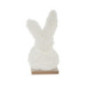 Lapin en tissue base bois h41cm