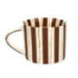 Tasse creme motifs rayures