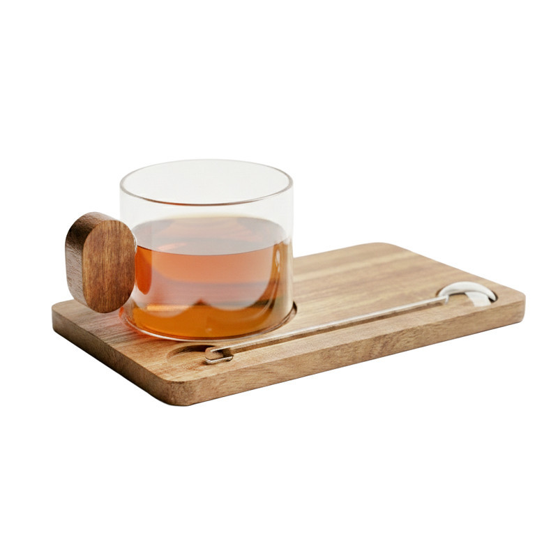 Mug en verre avec cuillere 220ml