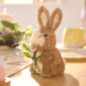 Petit lapin en paille h15cm