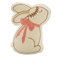 Coussin lapin avec noeud 40x33cm