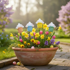 Cdu piquet lapin paques 4ass