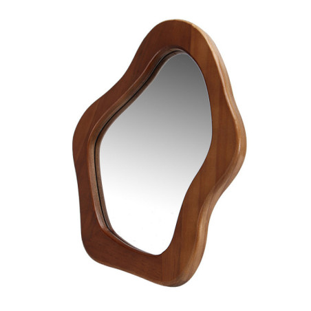 Miroir contour bois effet acacia