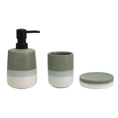 Set x3 accessoires sdb vert