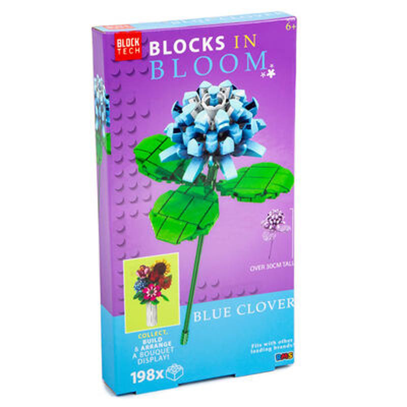 Briques fleur trefle bleu