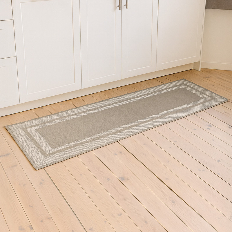 Tapis de cuisine beige 45x120cm
