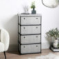 Rangement large 4 tiroirs tissu