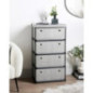 Rangement large 4 tiroirs tissu