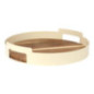 Plateau rond metal creme acacia