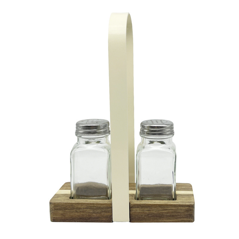 Saliere et poivriere+ support