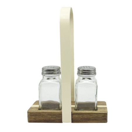 Saliere et poivriere+ support