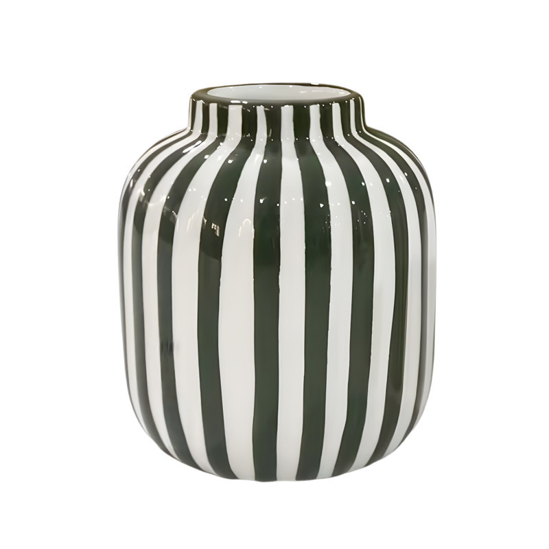 Vase rond ceramique strie
