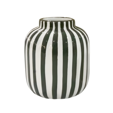 Vase rond ceramique strie