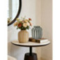 Vase rond ceramique strie