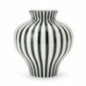 Vase balustre ceramique strie
