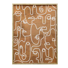 Cadre image visages relief