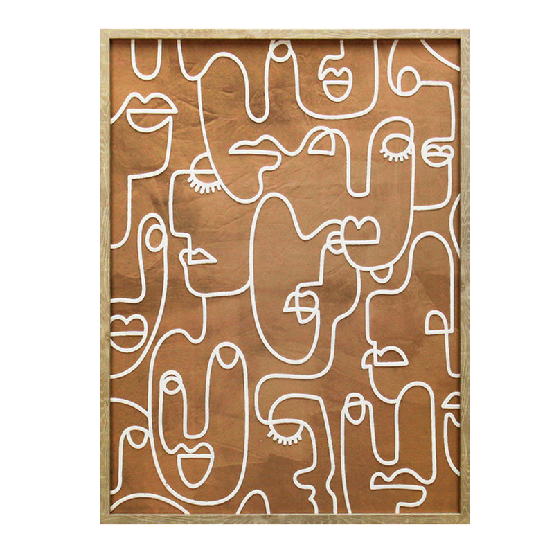 Cadre image visages relief