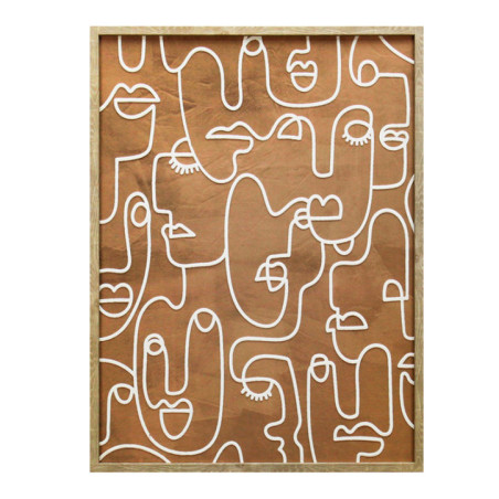 Cadre image visages relief